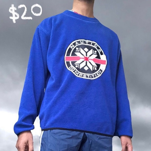 ✇ VINTAGE BLUE NAUTICA CREW KNECK #nautica✇ - Picture 1 of 3